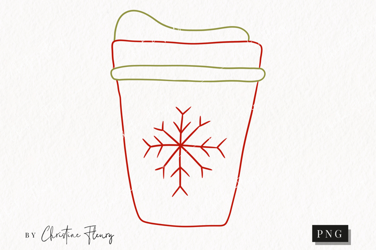 Hand Drawn Coffee Clipart | Christmas PNG