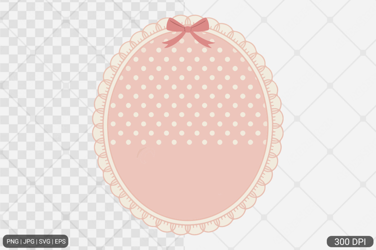 Hand Drawn Coquette Frame Clipart SVG PNG
