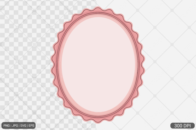 Hand Drawn Coquette Frame Clipart SVG PNG