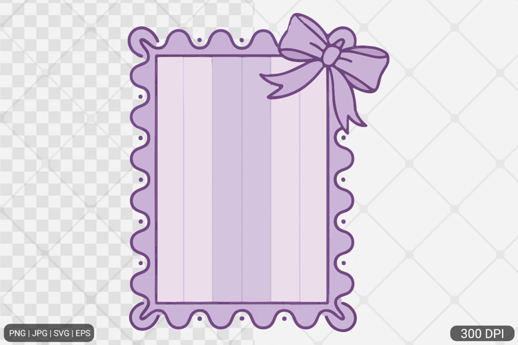 Hand Drawn Coquette Frame Clipart SVG PNG