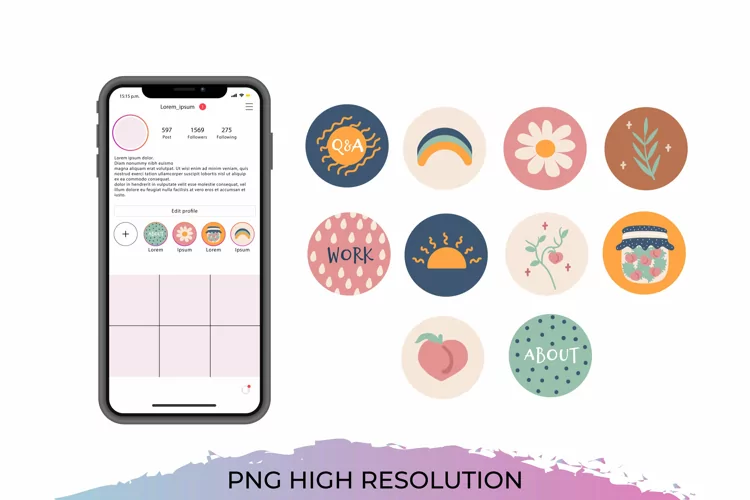 Hand Drawn Instagram Highlights SET