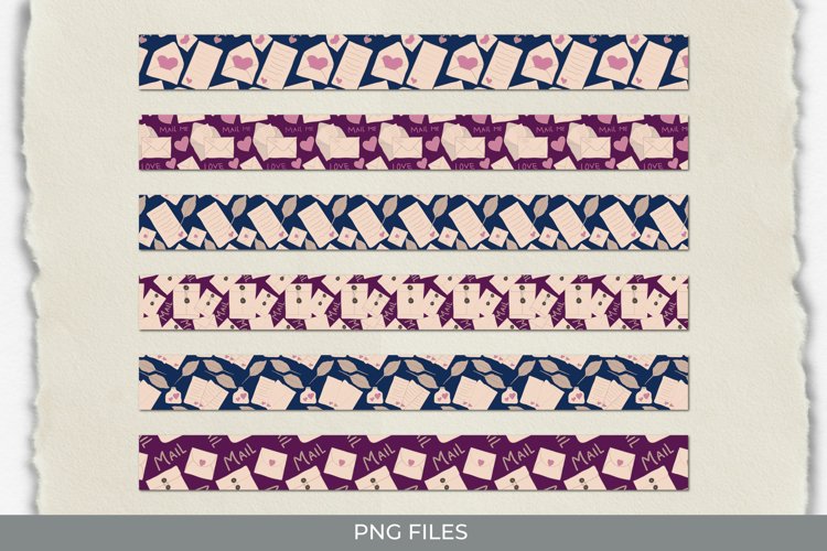 Mail with Vintage Color Seamless Seamless Strips