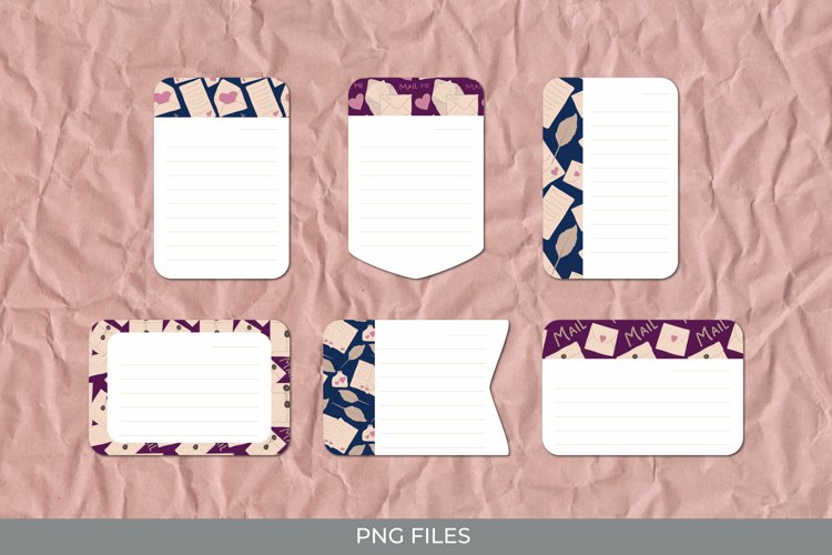 Mail with Vintage Color Seamless Shaped Journaling Area