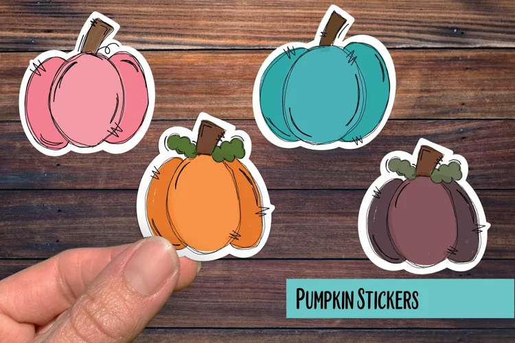 Hand-Drawn Pumpkins PNG Sticker Pack