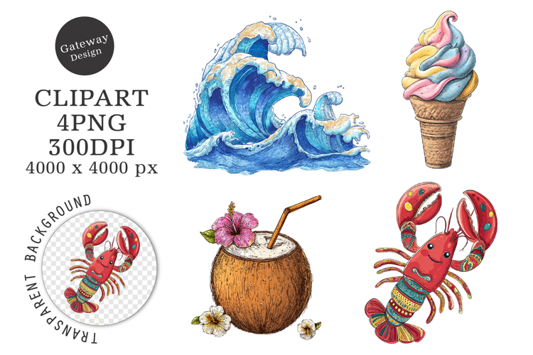 Hand Drawn Summer Clipart
