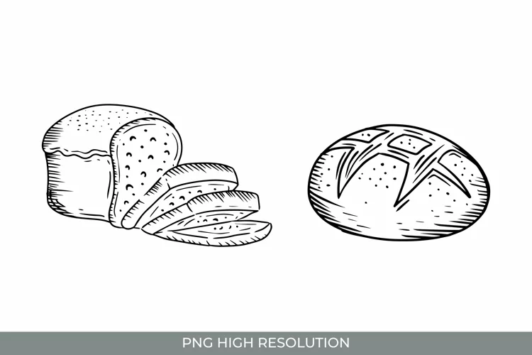 Hand Drawn Vintage Bakery Clipart