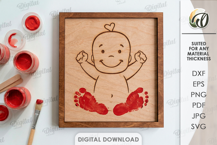 Baby Footprint SVGs Image 7