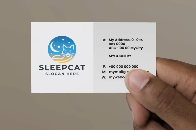 Sleep Cat Pet Logo