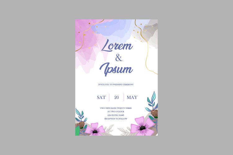Wedding Invitation Card Template Image 11