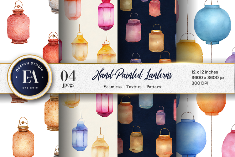 Lanterns Floating Seamless Digital Paper | Floating Lanterns
