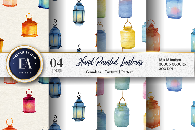 Lanterns Floating Seamless Digital Paper | Floating Lanterns