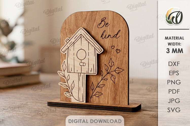 3D Hand Drawn Style Stand Laser Cut. Stand Decor SVG