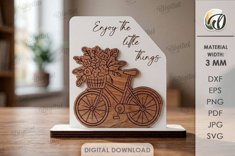 3D Handdraw Style Stand Laser Cut. Stand Decor SVG example image 1