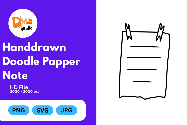 Handdrawn Doodle Papper Note