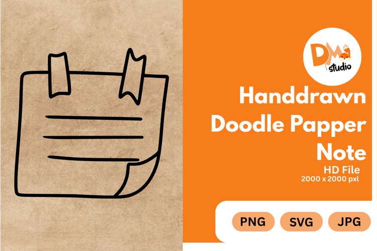 Handdrawn Doodle Papper Note