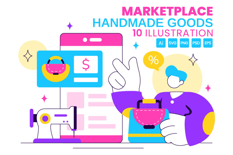 10 Marketplace For Handmade Goods Illustration