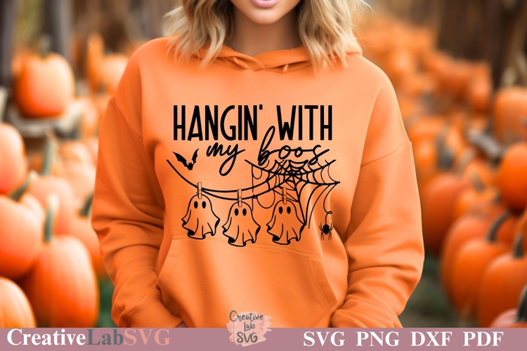 Hangin With My Boos SVG, PNG, Mom Halloween SVG, Spooky