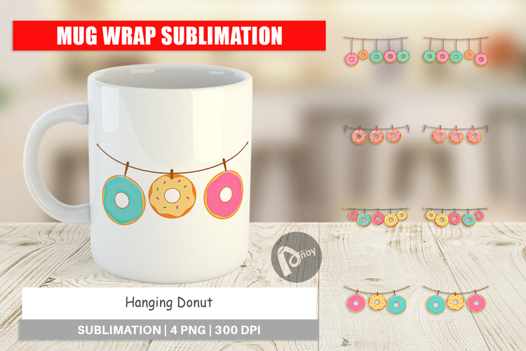 Mug Wrap Hanging Donut