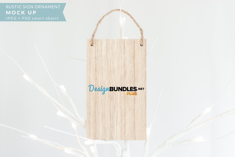Hanging Mini Sign | Holiday Mock up example image 1