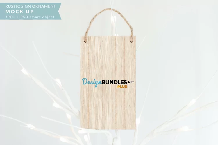 Hanging Mini Sign | Holiday Mock up