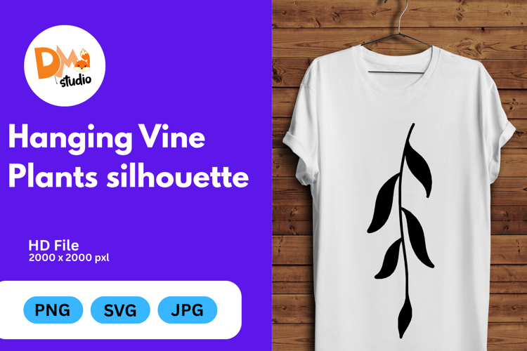 Hanging Vine Plants Silhouette