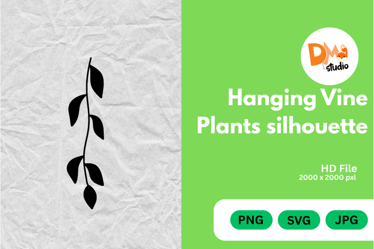 Hanging Vine Plants Silhouette example image 1