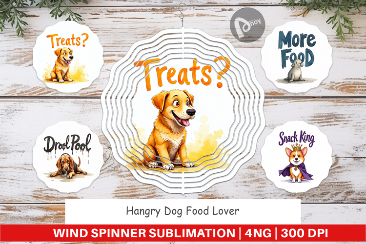 Hangry Dog Food Lover Wind Spinner