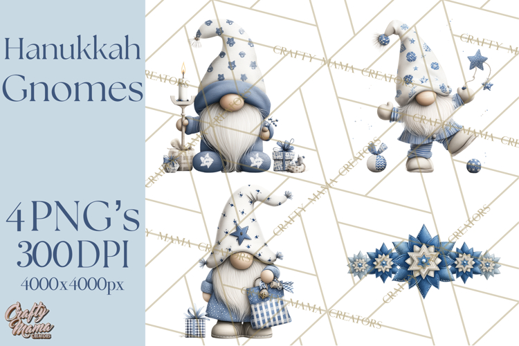 Hanukkah Gnome Clipart, Dreidel Menorah PNG, Blue Star Png