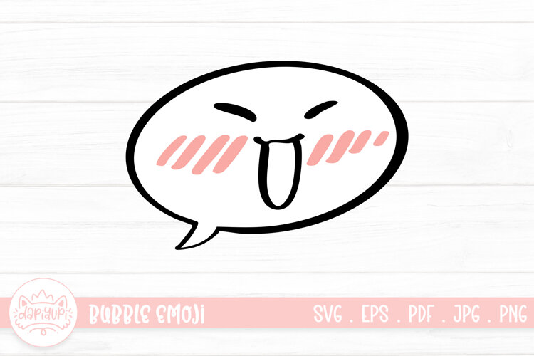 Happy Bubble Emoji Character Illustration example image 1