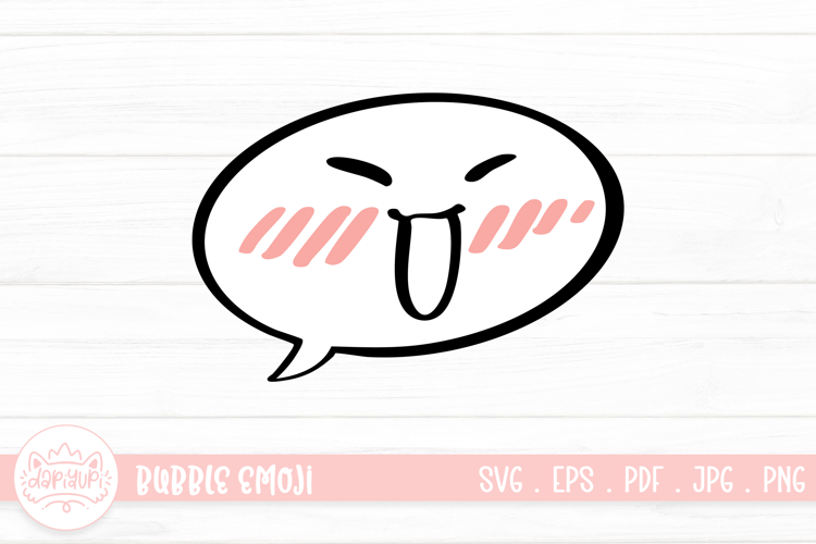 Happy Bubble Emoji Character Illustration