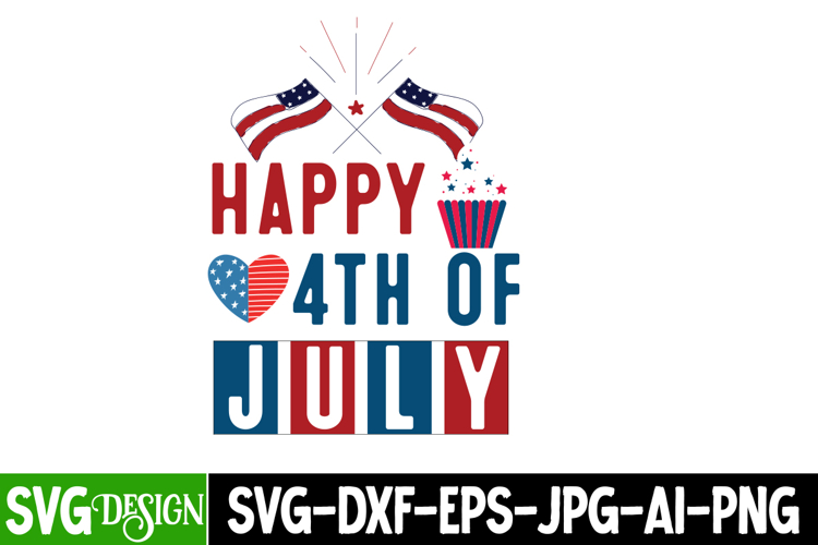 Happy 4th of July SVG Design,Patriotic SVG Design