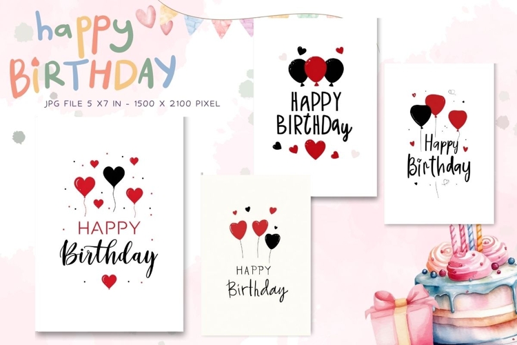 Happy Birthday Card Printable Flower Greeting Gift Card_13