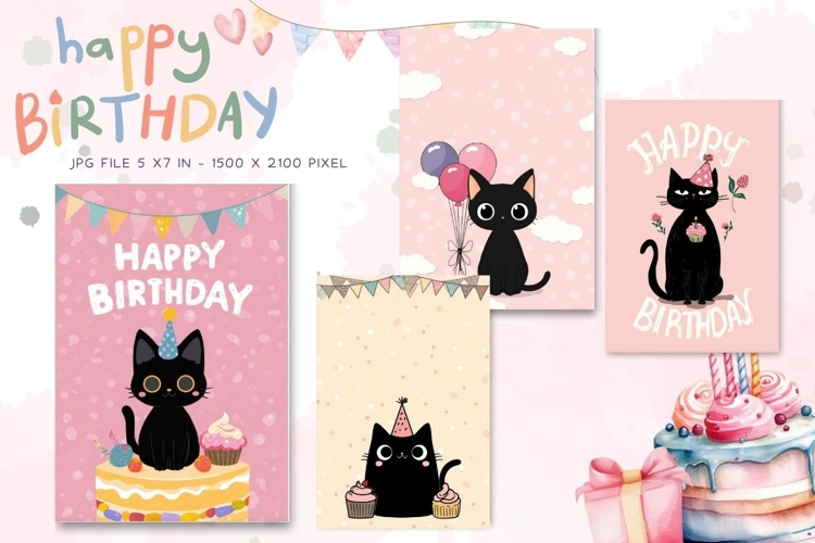 Happy Birthday Card Printable Flower Greeting Gift Card_21