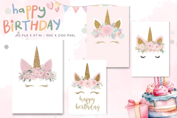 Happy Birthday Card Printable Flower Greeting Gift Card_27