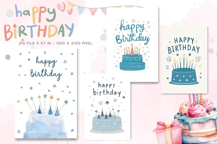 Happy Birthday Card Printable Flower Greeting Gift Card_1