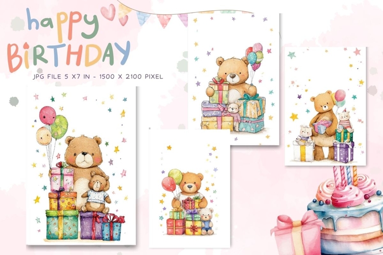 Happy Birthday Card Printable Flower Greeting Gift Card_8