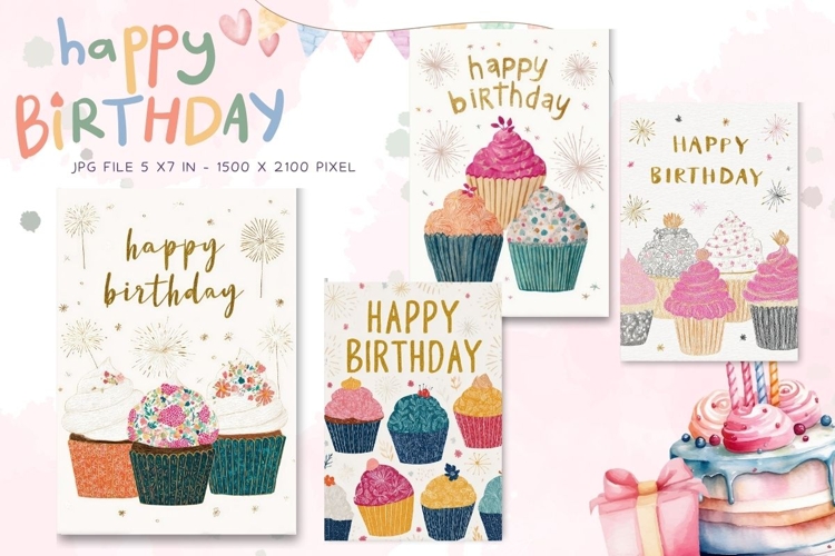 Happy Birthday Card Printable Flower Greeting Gift Card_6