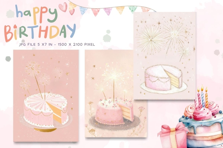 Happy Birthday Card Printable Flower Greeting Gift Card_24