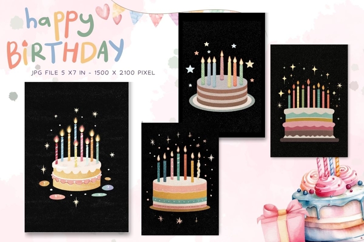 Happy Birthday Card Printable Flower Greeting Gift Card_5