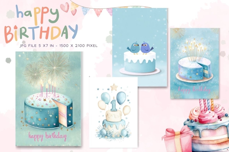 Happy Birthday Card Printable Flower Greeting Gift Card_35