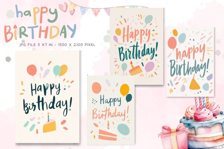 Happy Birthday Card Printable Flower Greeting Gift Card_32