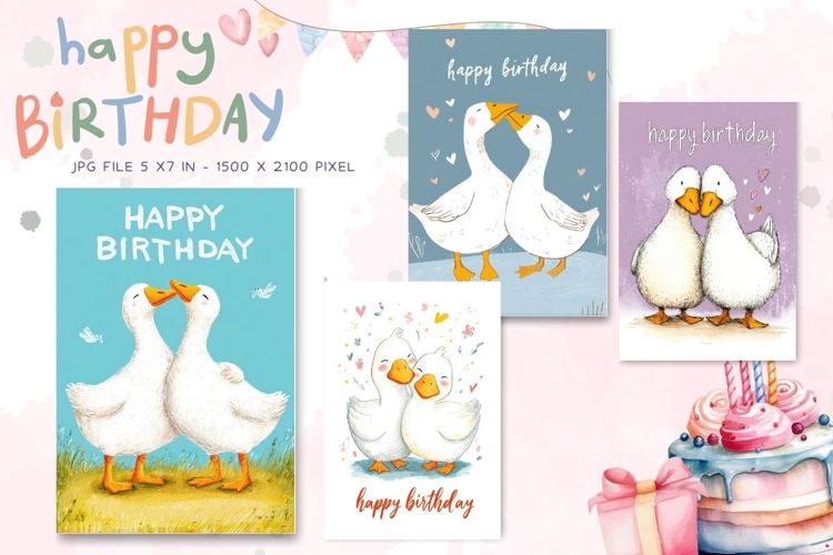 Happy Birthday Card Printable Flower Greeting Gift Card_25