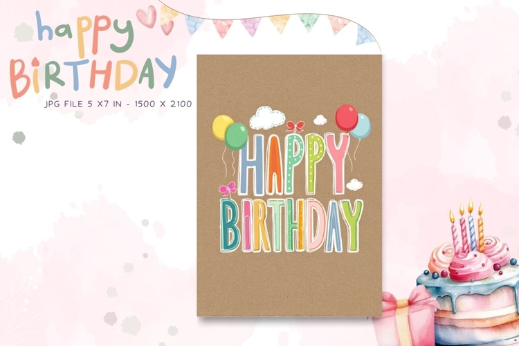 Happy Birthday Card Printable Flower Greeting Gift Card_32