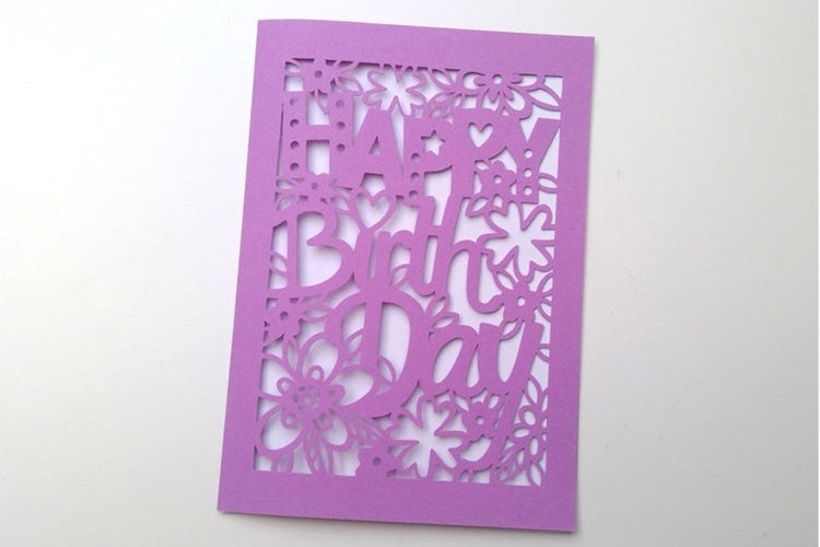 Happy Birthday Card Cutting file SVG DXF FCM