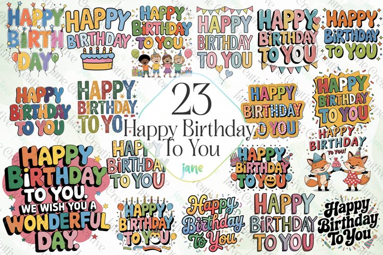 Happy Birthday To You Sublimation