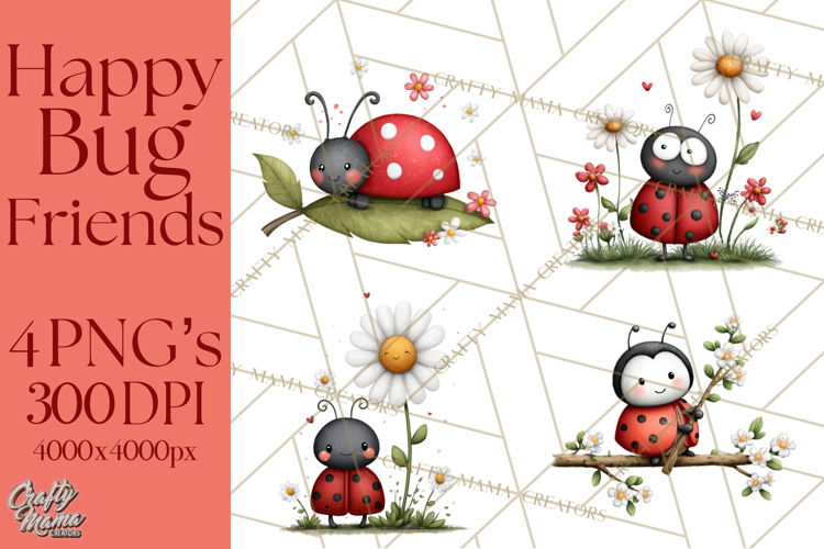 Cute Ladybugs Clipart Image 23