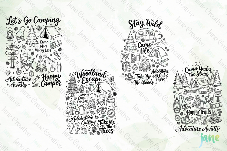 Happy Camper SVG PNG