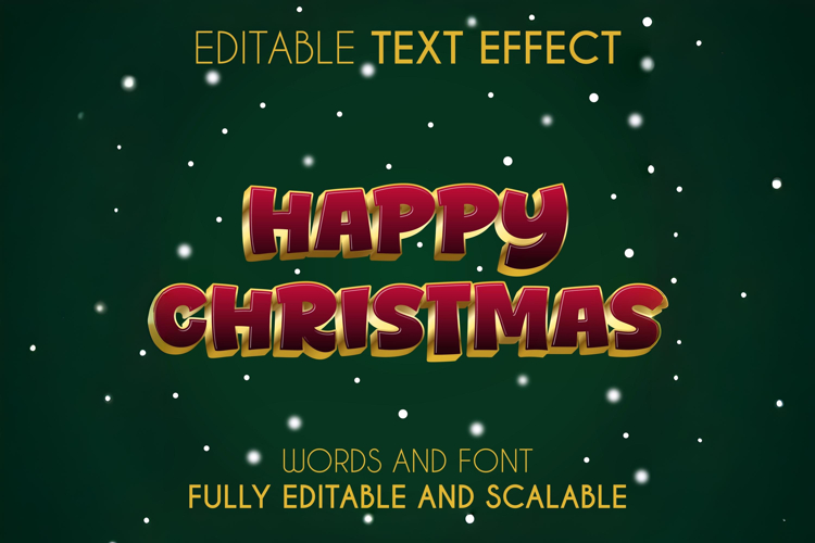 Happy Christmas Text Effect | Editable AI Text Effect