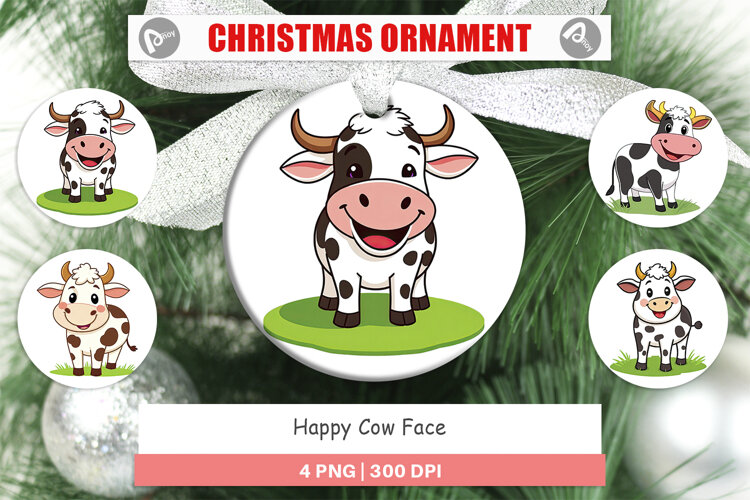 Ornament Happy Cow Face example image 1