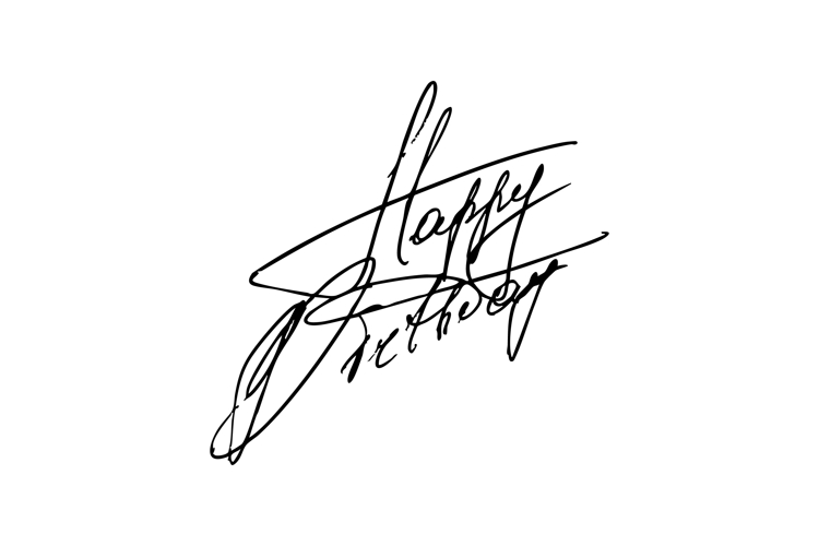 Happy Birthday Handwritten Vector Lettering